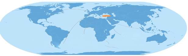 Turkey Flight Route